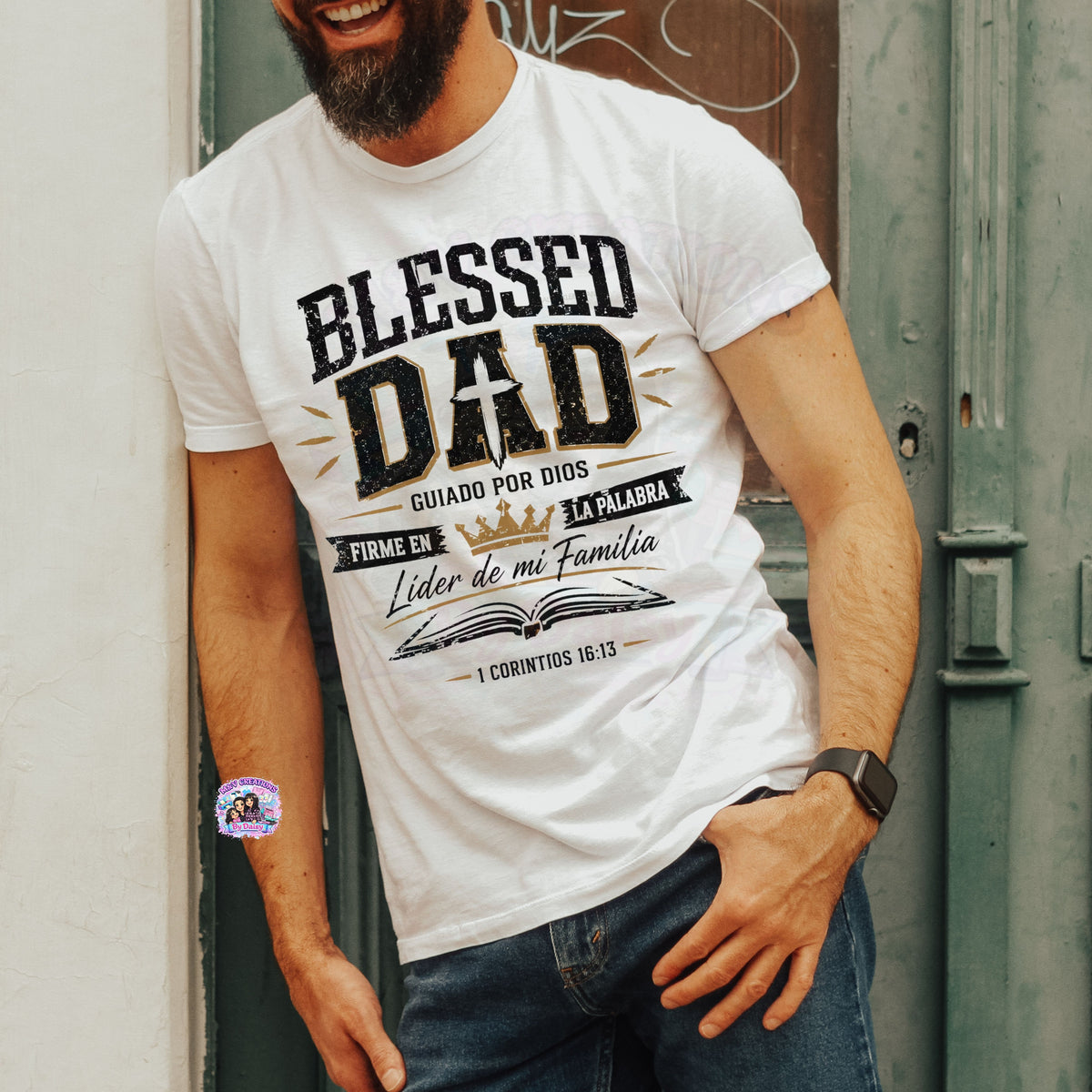 Blessed Dad Guiado por Dios T-Shirt