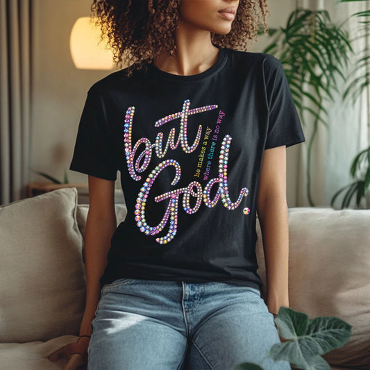 But God Rhinestone shirt