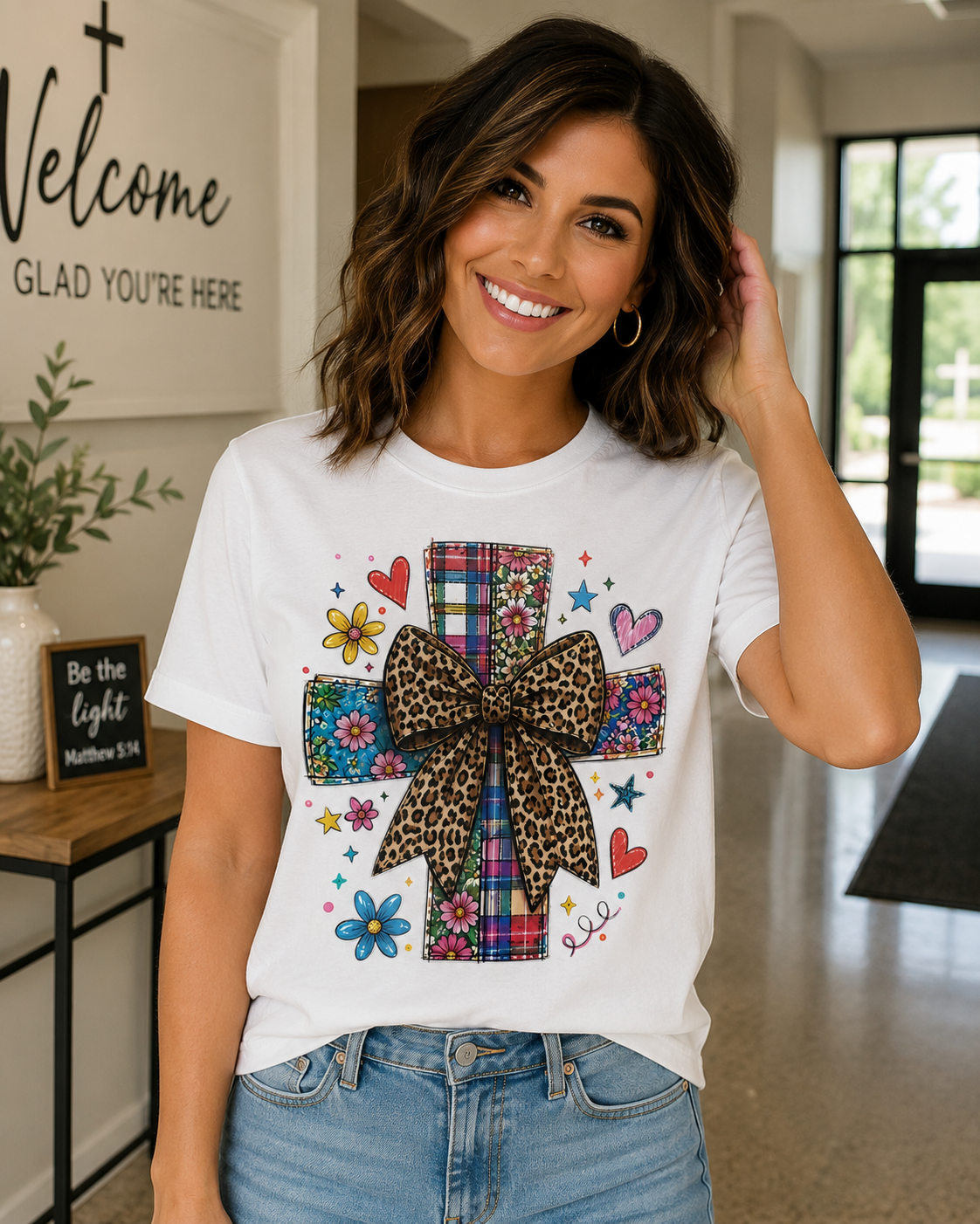First day of school Teacher Cross