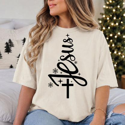 Christian Christmas Tree Jesus Cross
