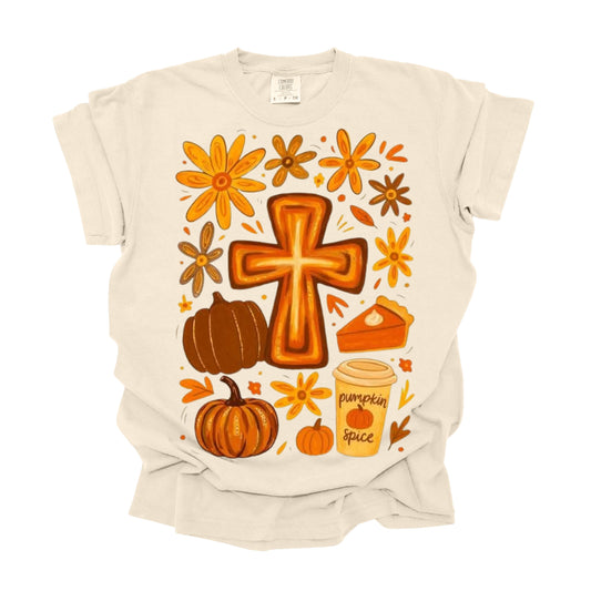 DTF 9 AUTUMN CROSS  (DTF TRANSFER ONLY)