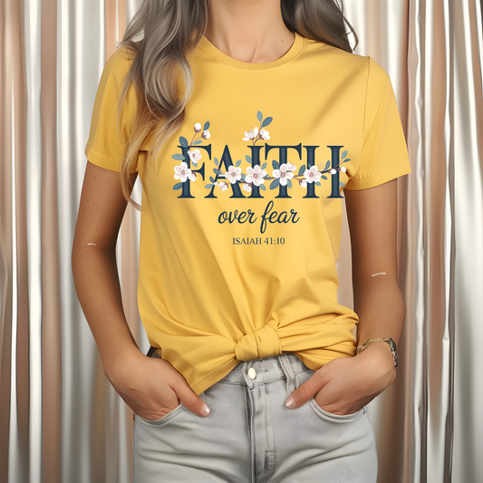 Flower Faith Over Fear   DTF TRANSFER