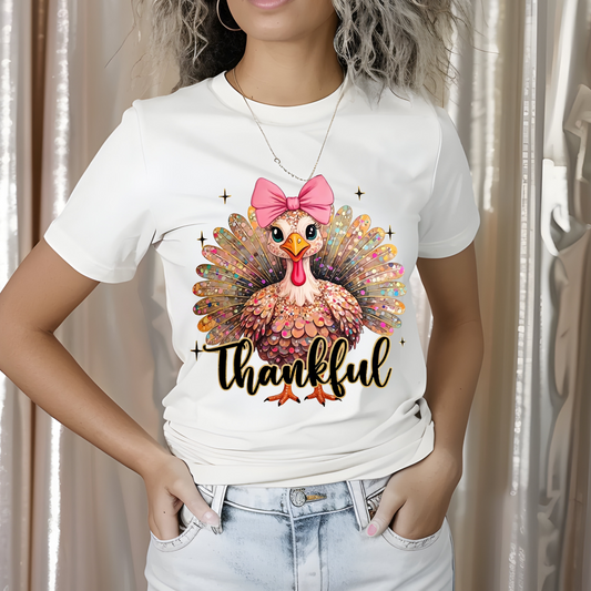 Glitter Turkey Thanksgiving   DTF TRANSFER
