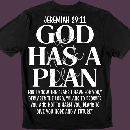 Jeremiah 29:11 God has a Plan DTF Transfer