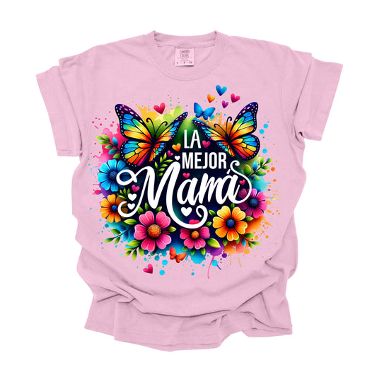 Mama Butterflies and colorful flowers (DTF Transfer )