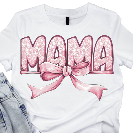 Mama Pink lace (DTF Transfer )