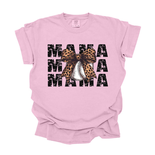 Mama softball bow(DTF Transfer )