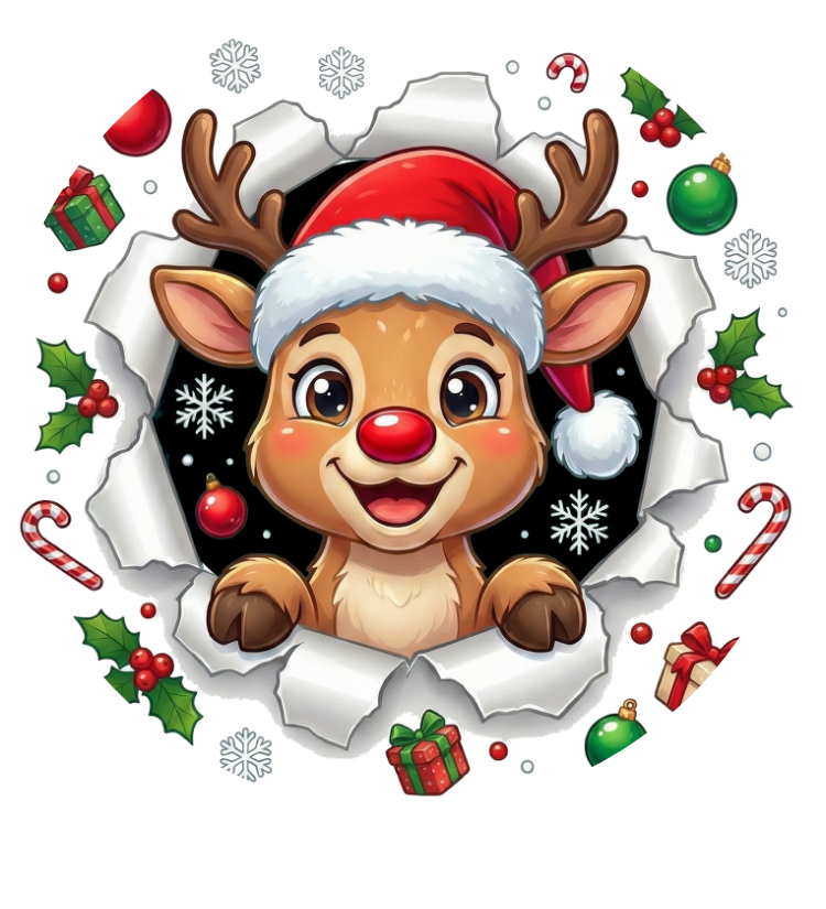 Ornament Decal #28 Reindeer   Christmas