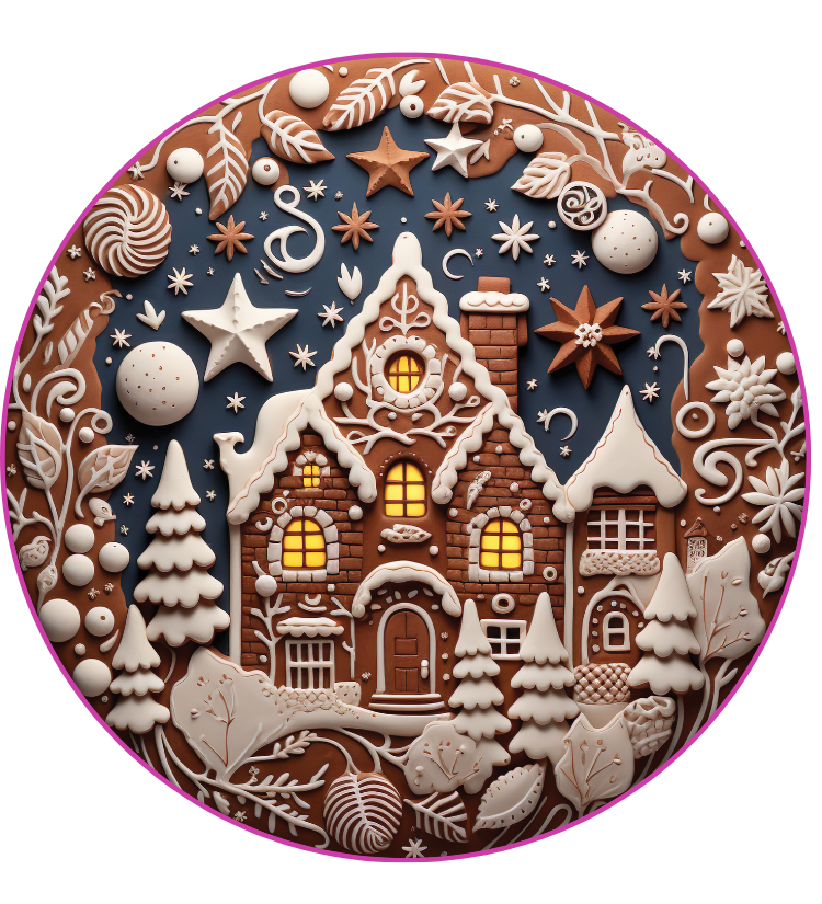 Ornament Decal #3 Gingerbread House