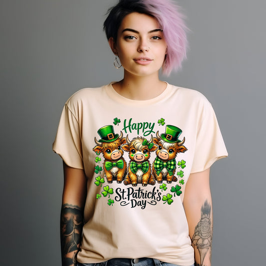 St-Patrick's-Day-  Highland-Cow Buddies   DTF Transfer
