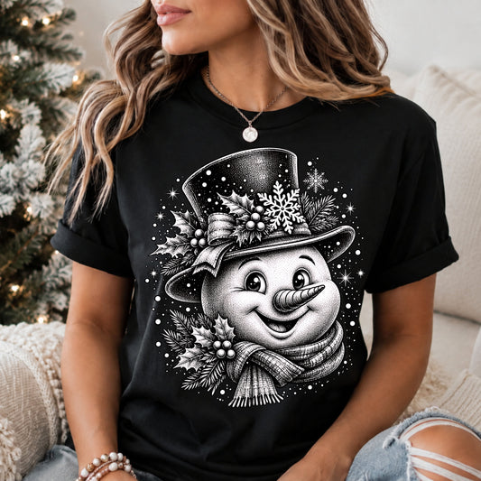 Vintage Snowman Face Christmas shirt