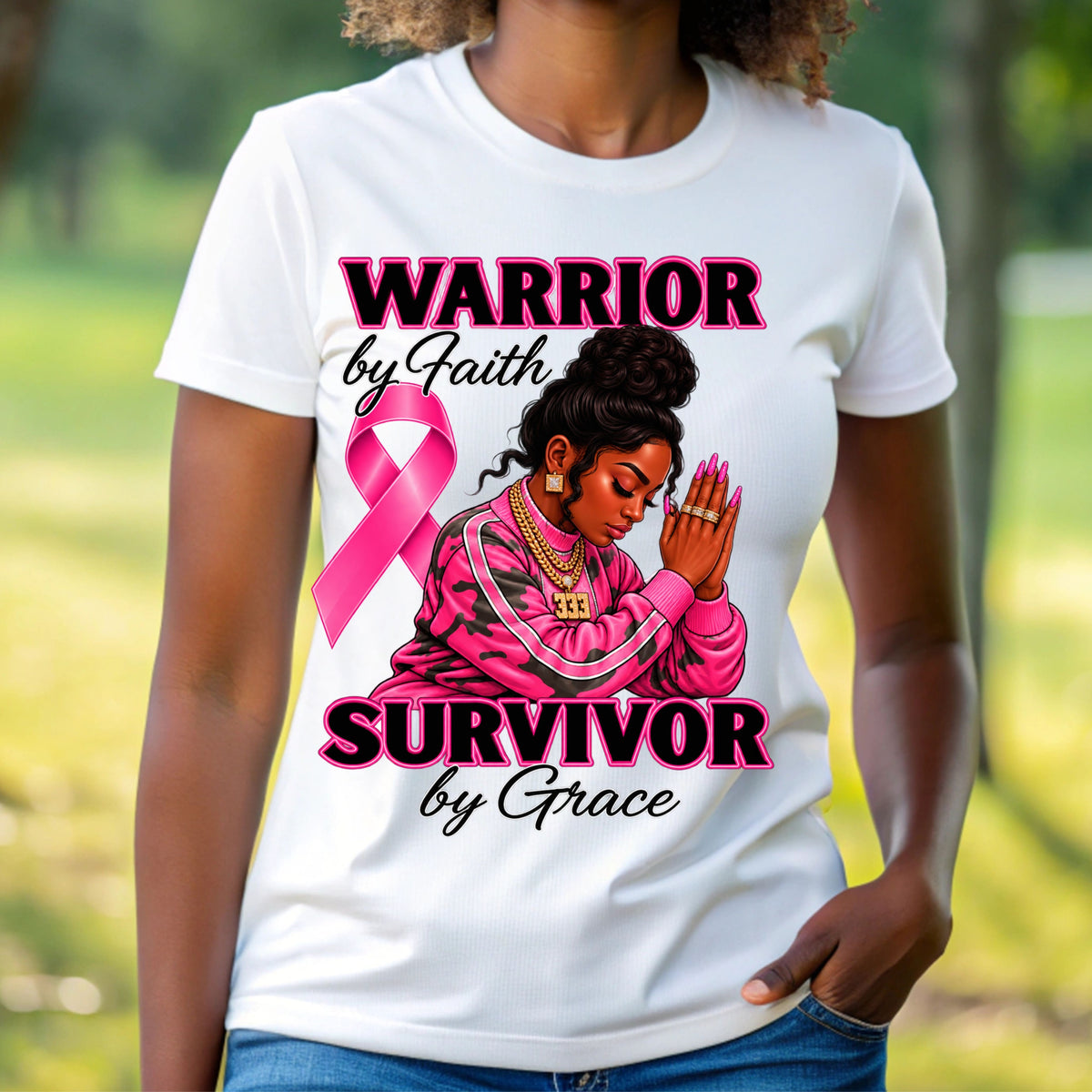 Warrior by Faith Survivor By Grace shirt