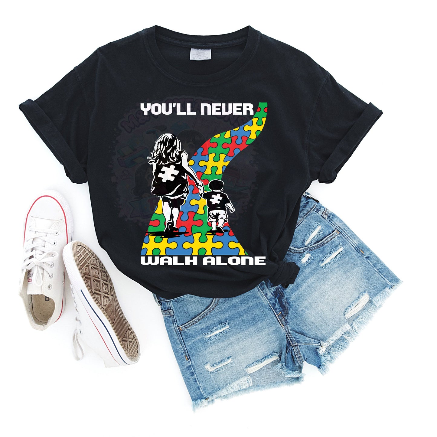 Youll-Never-Walk-Alone-Autism DTF Transfer