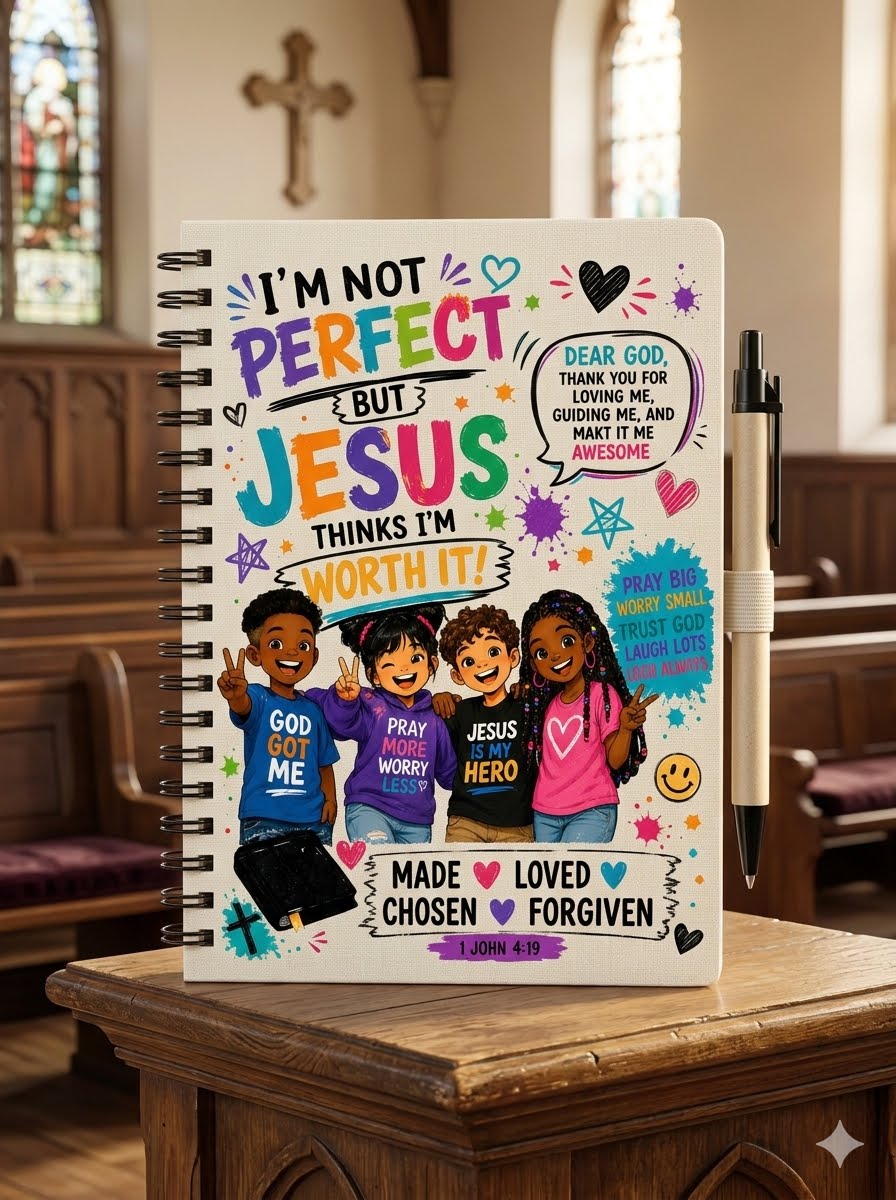 I'm Not Perfect but Jesus Thinks I'm Worth It Journal Decal (J11)
