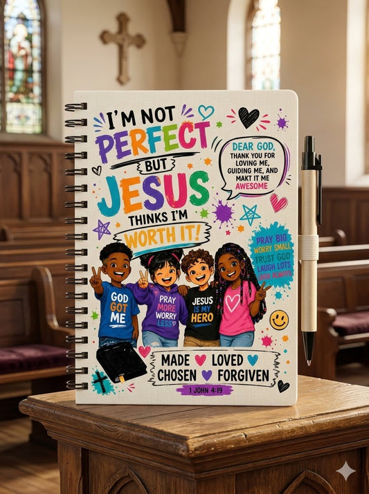 I'm Not Perfect But Jesus Thinks I'm Worth It Journal Decal