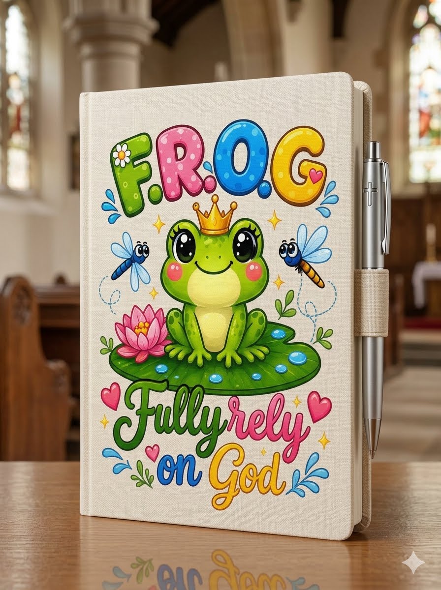 F.R.O.G FULLY RELY ON GOD   Journal Decal