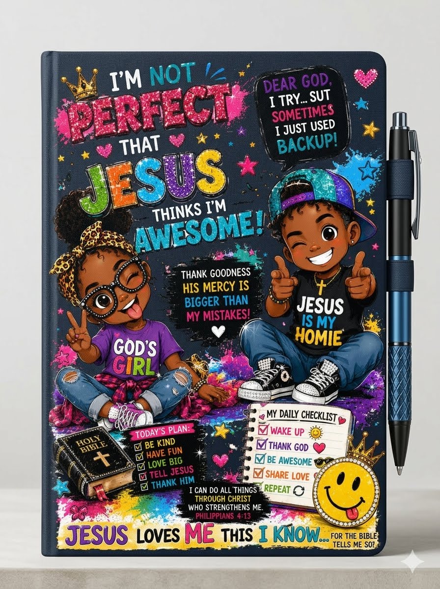 IM NOT PERFECT BUT GOD THINKS IM AWESEOME    Journal Decal