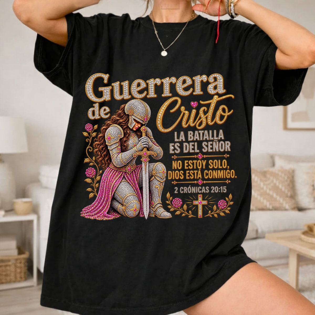 GUERRERA DE  Cristo  Rhinestone   shirt