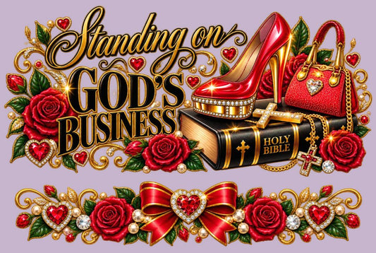 Standing On God's Business     Mini Tumbler UV DTF Wrap for Chapstick Holder
